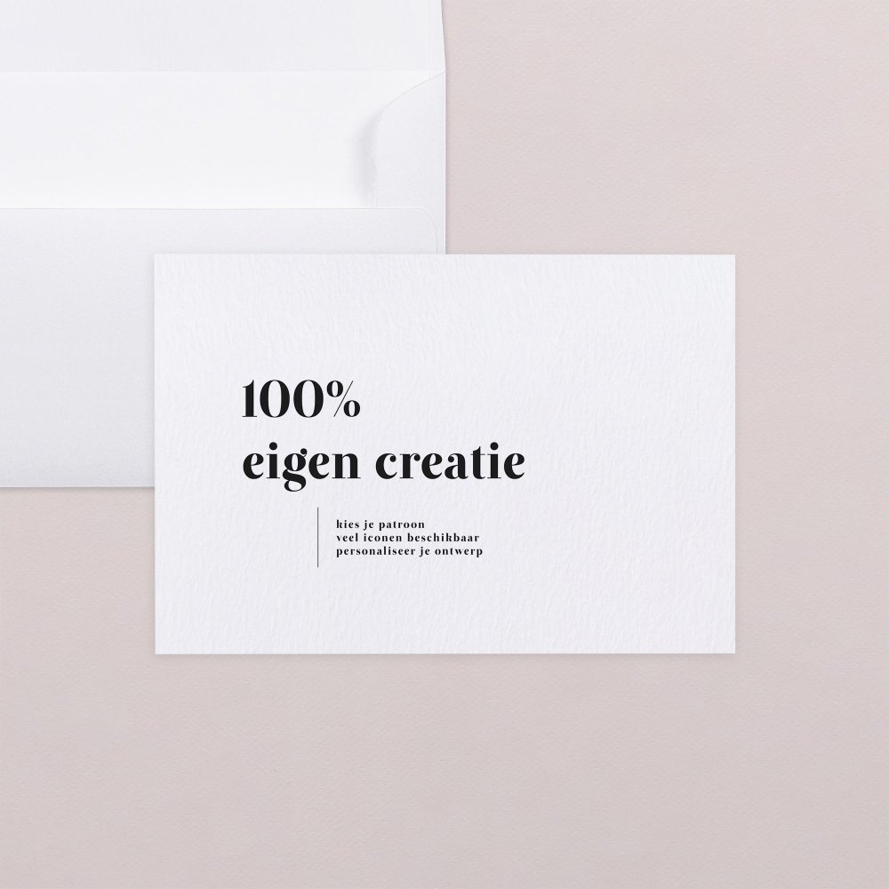 100% eigen creatie