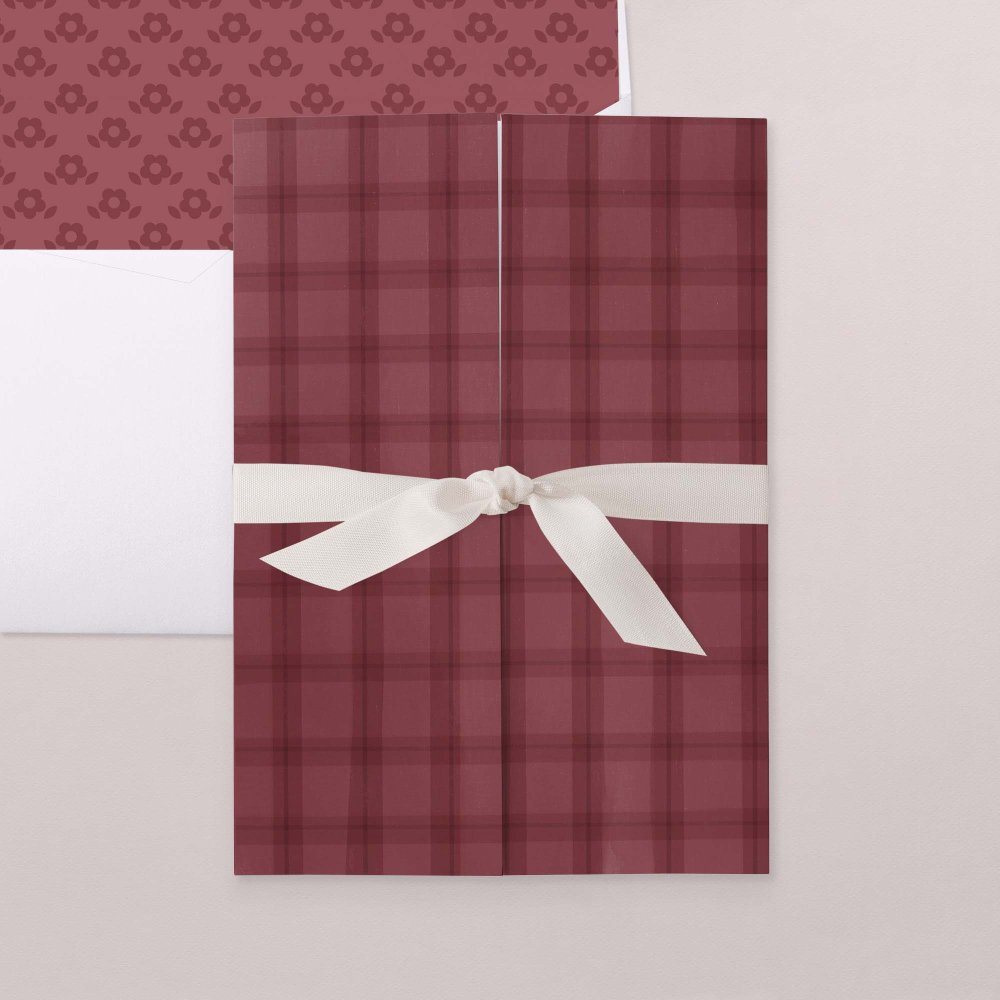 Burgundy tartan
