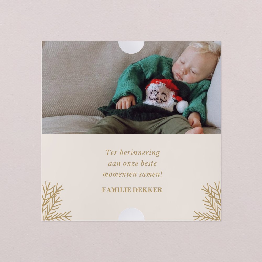 Kerstbal - gouden krans