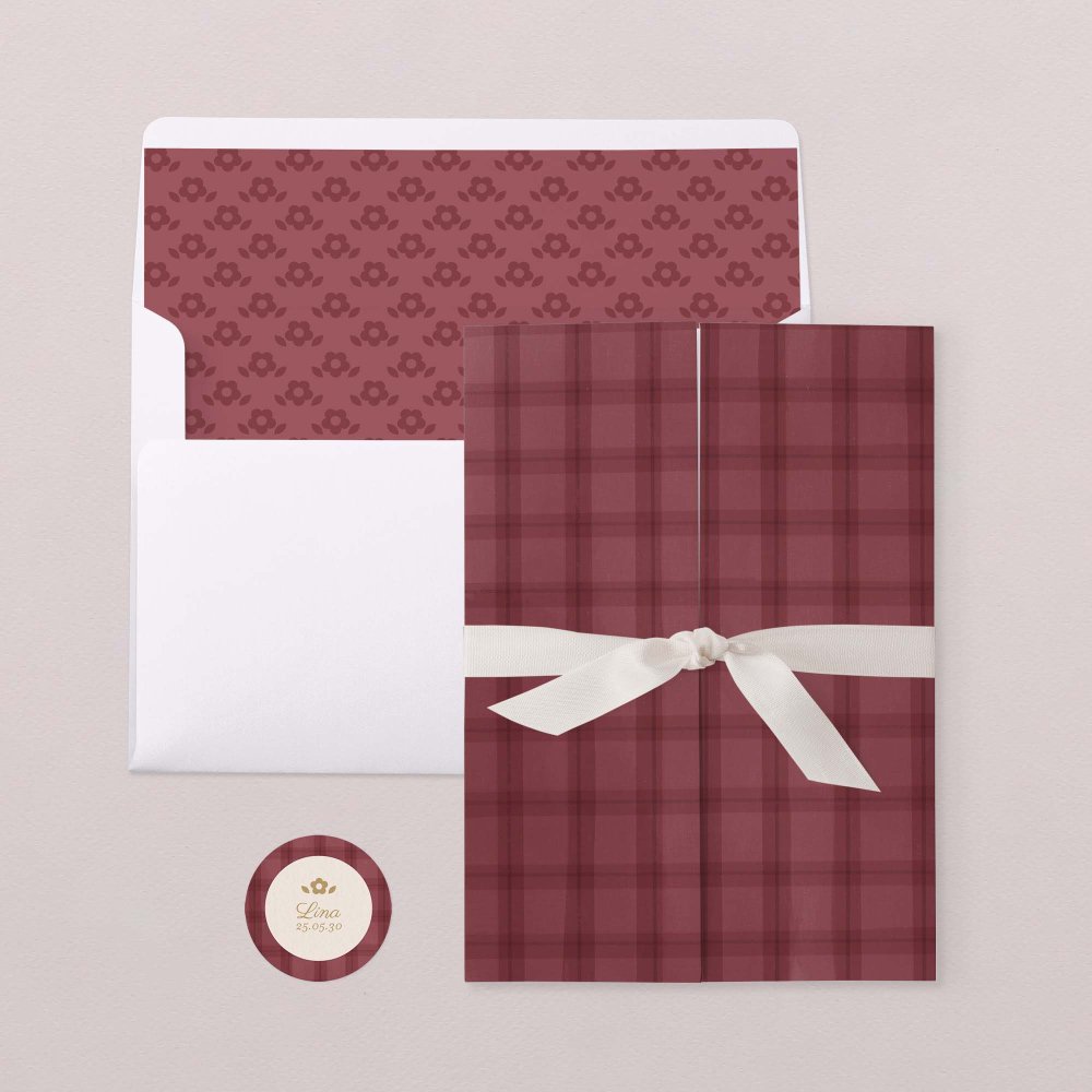 Burgundy tartan