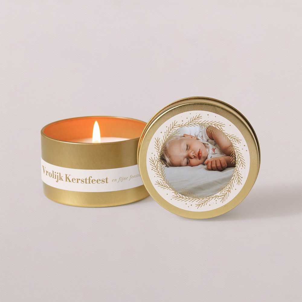 Kerstbal - gouden krans