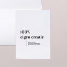 100% eigen creatie