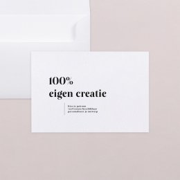100% eigen creatie