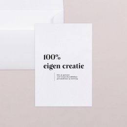 100% eigen creatie