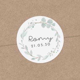 Personalized Round Wedding Labels