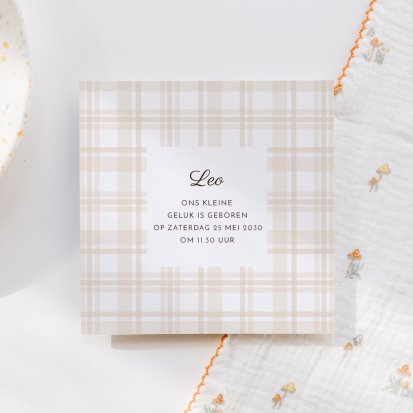 Beige tartan