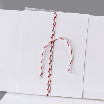 Baker Twine rood en wit 90 cm