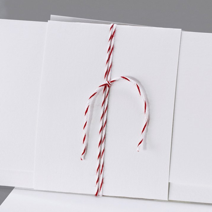 Baker Twine rood en wit 90 cm