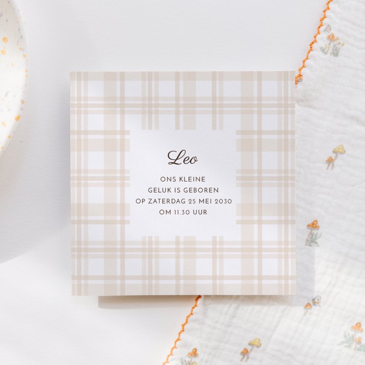 Beige tartan