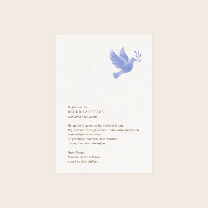 Blauwe vredesduif